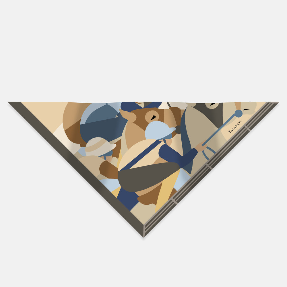 La Corsa Twill Silk Triangle Scarf