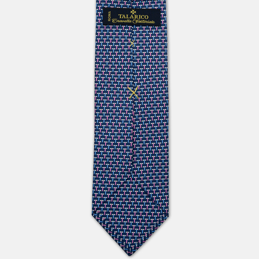 Cravatte 3 pieghe seta T Iconica Blu