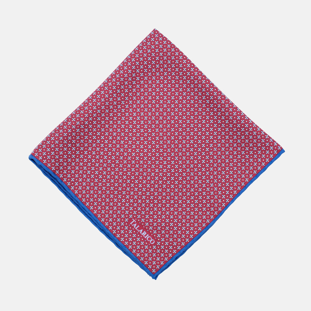 Pochette da Taschino in Pura Seta | Micro Fantasia, Bordeaux - 60044