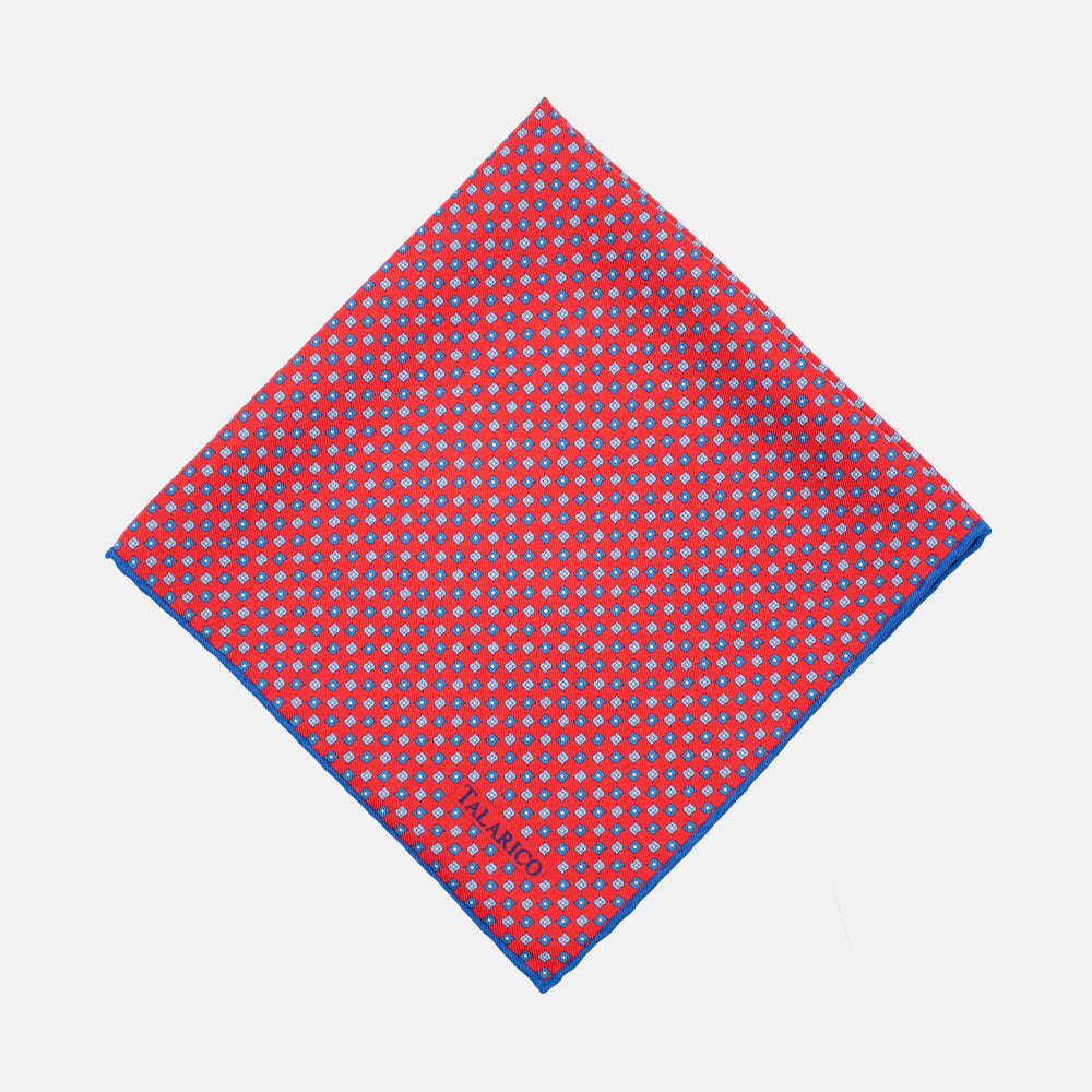 Pochette da Taschino in Pura Seta | Micro Fantasia, Rosso - 60048
