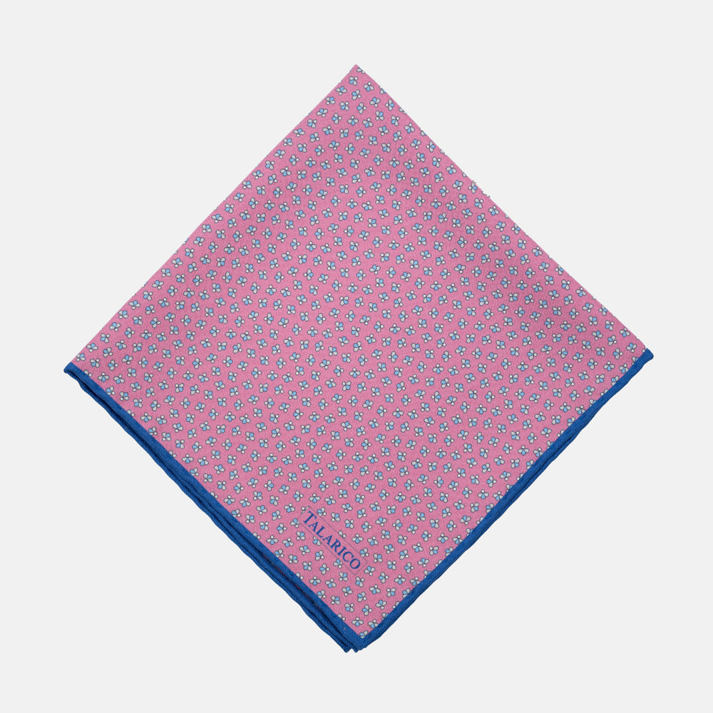 Pochette da Taschino in Pura Seta | Fantasia Api, Rosa - 60053