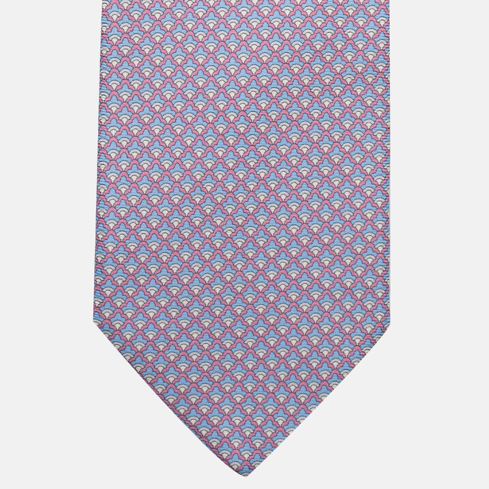 3-Fold Silk Tie, Micro Pattern, Pink - JC056329-6