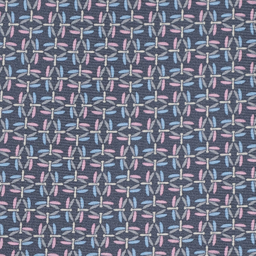 3-Fold Silk Tie, Dragonfly Pattern, Grey - JC056226-6