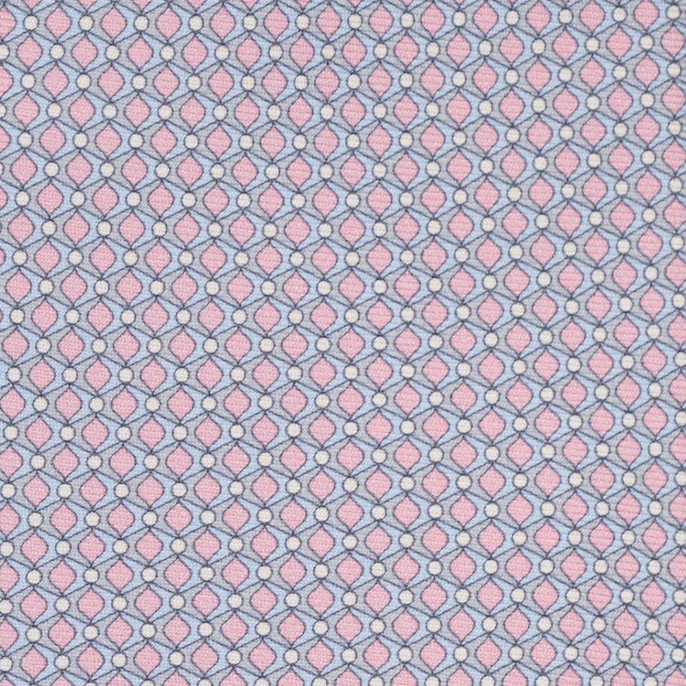 3-Fold Silk Tie, Geometric Pattern, Pink - JC056340-6