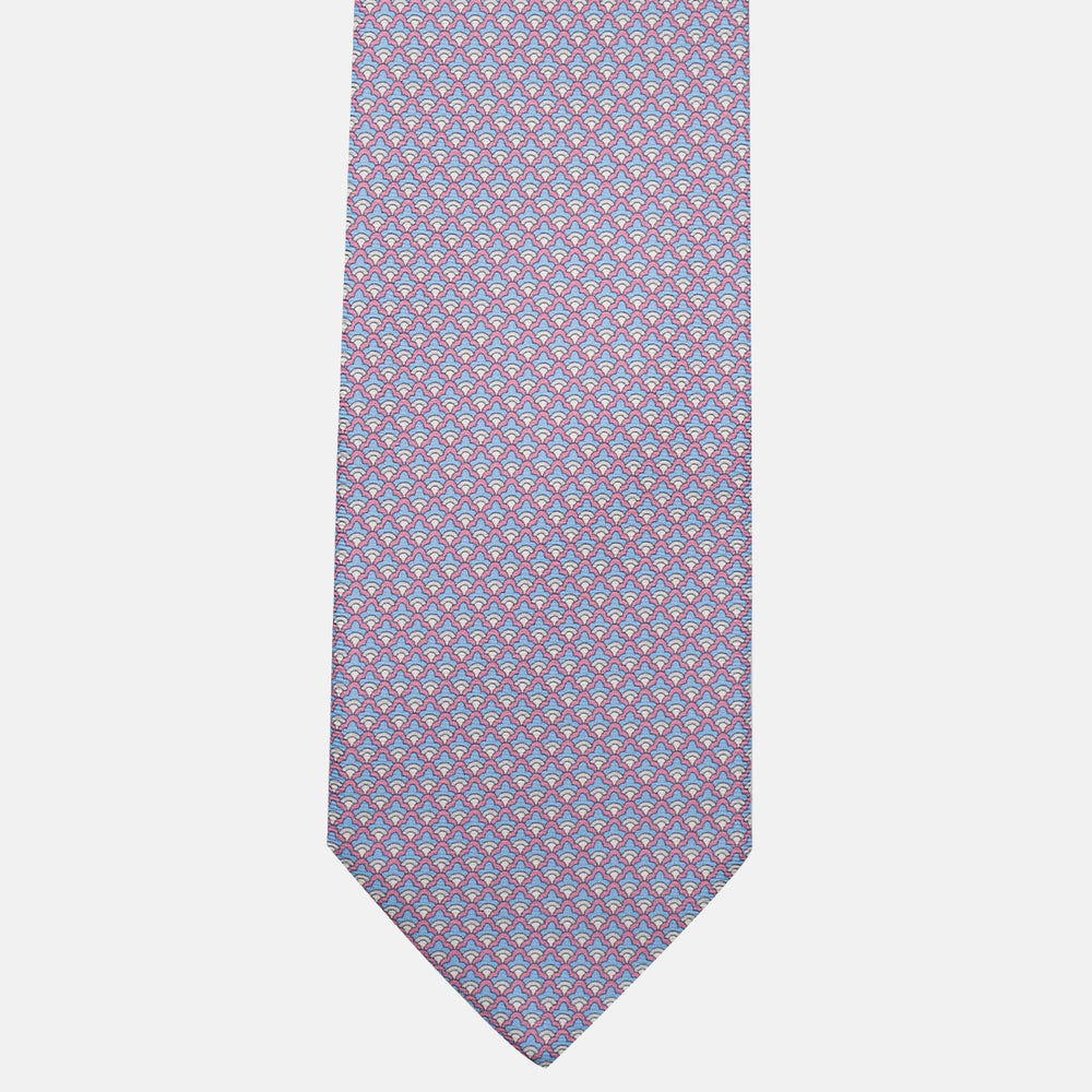 3-Fold Silk Tie, Micro Pattern, Pink - JC056329-6