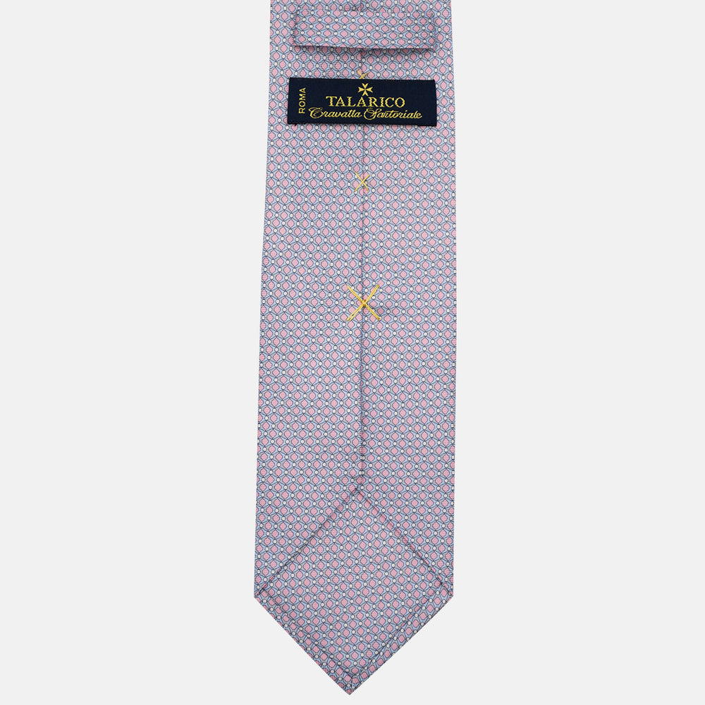 3-Fold Silk Tie, Geometric Pattern, Pink - JC056340-6