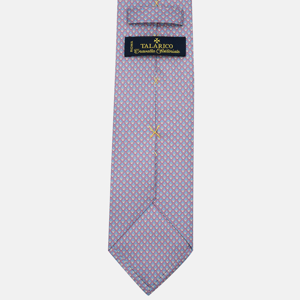 3-Fold Silk Tie, Micro Pattern, Pink - JC056329-6