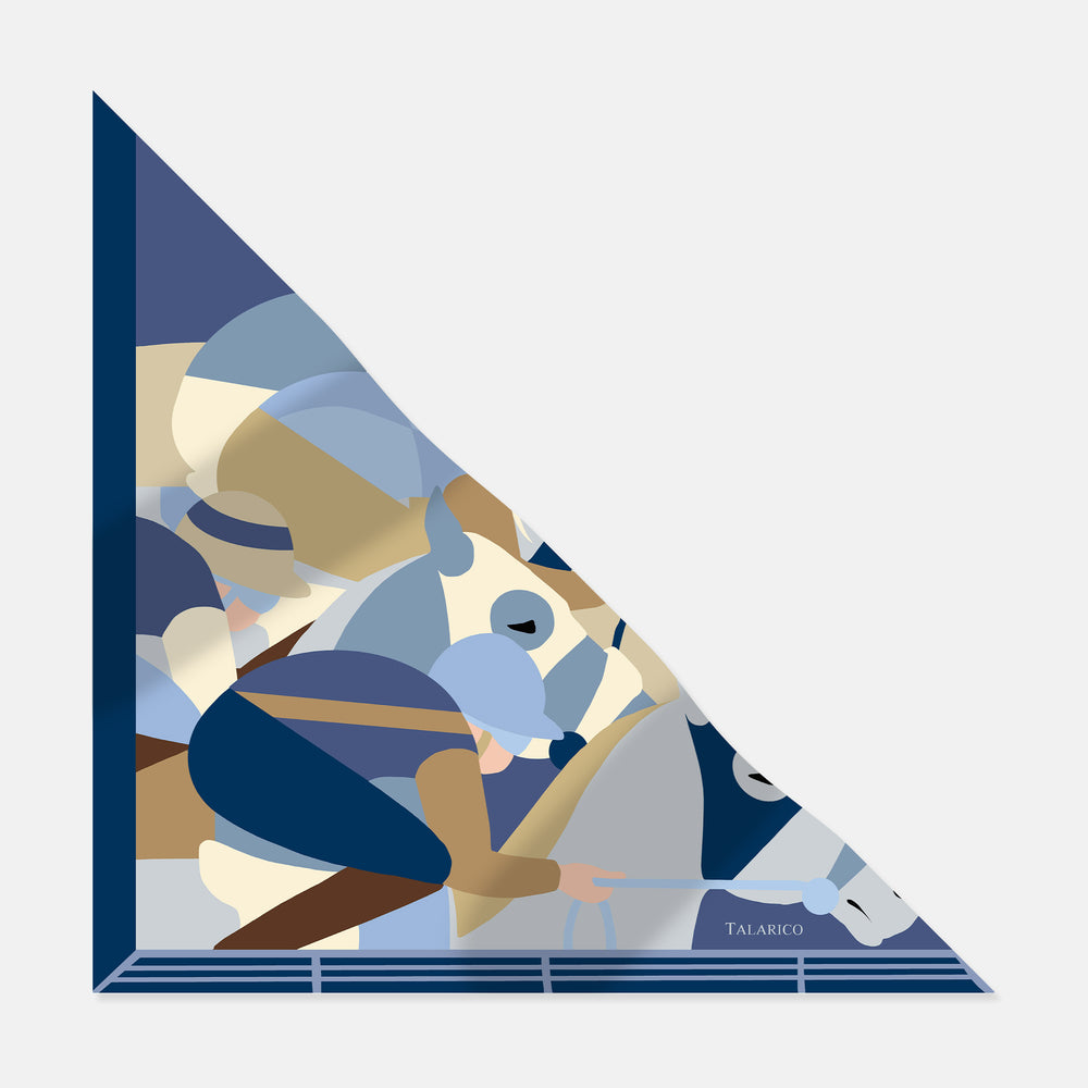 La Corsa Twill Silk Triangle Scarf