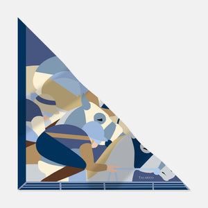 La Corsa Twill Silk Triangle Scarf