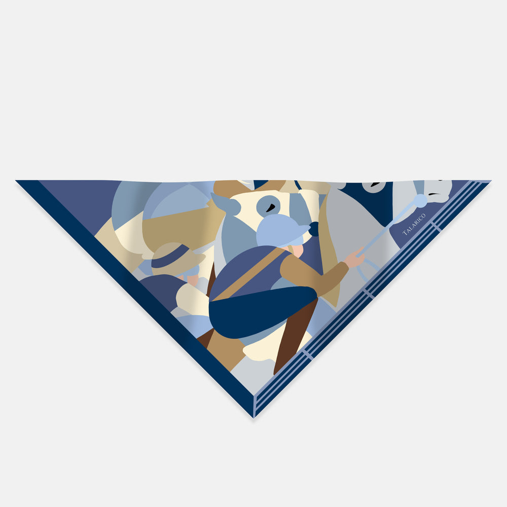 La Corsa Twill Silk Triangle Scarf