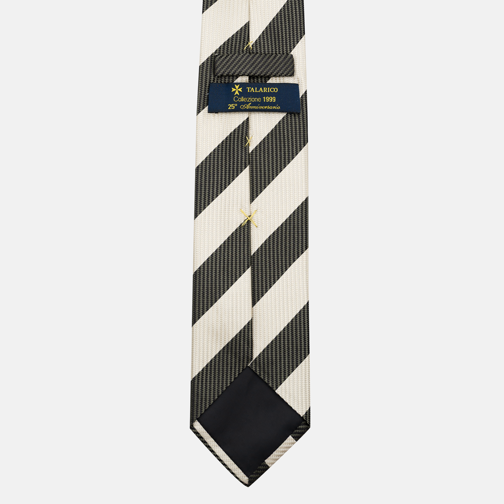 Cravatta Collezione 1999 in Seta Pesante Regimental Marrone