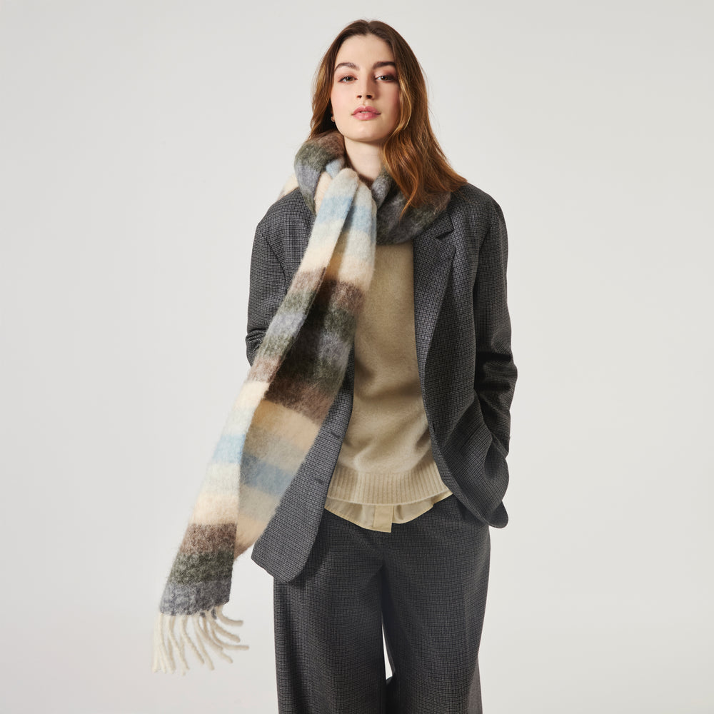 Sciarpa "Cloud" in misto Alpaca e Lana | DENIM - 8520