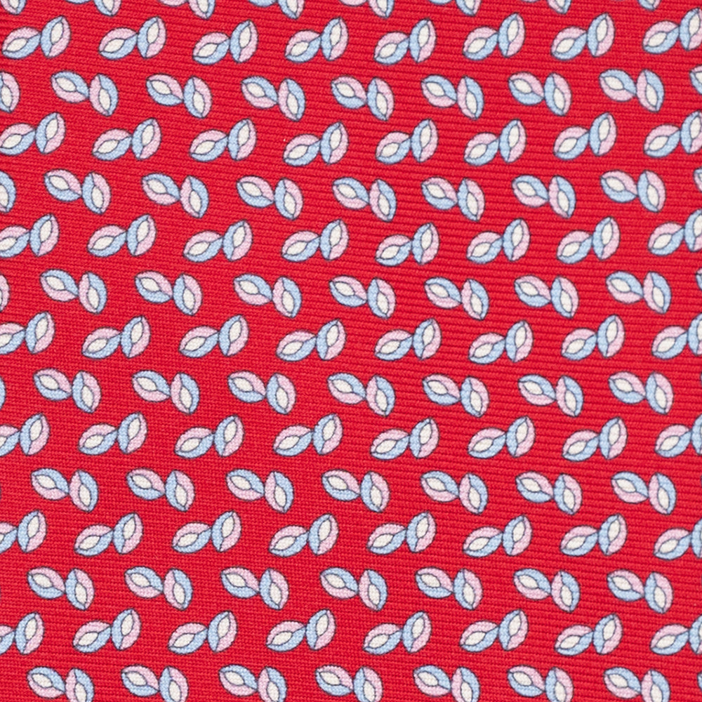 Cravatta 3 pieghe in Seta, Micro Fantasia, Rosso - JA056336-8