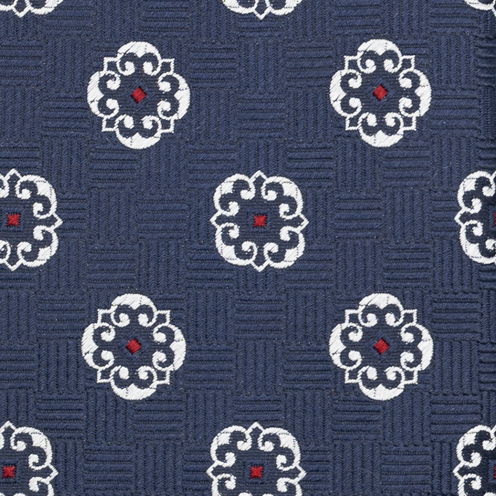 Cravatta Collezione 1999 in Seta Pesante, Blu Rosso JD04