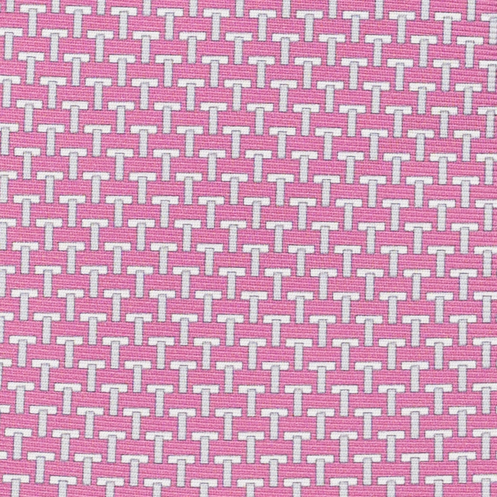 Cravatte 3 pieghe seta T Iconica Rosa Grigio