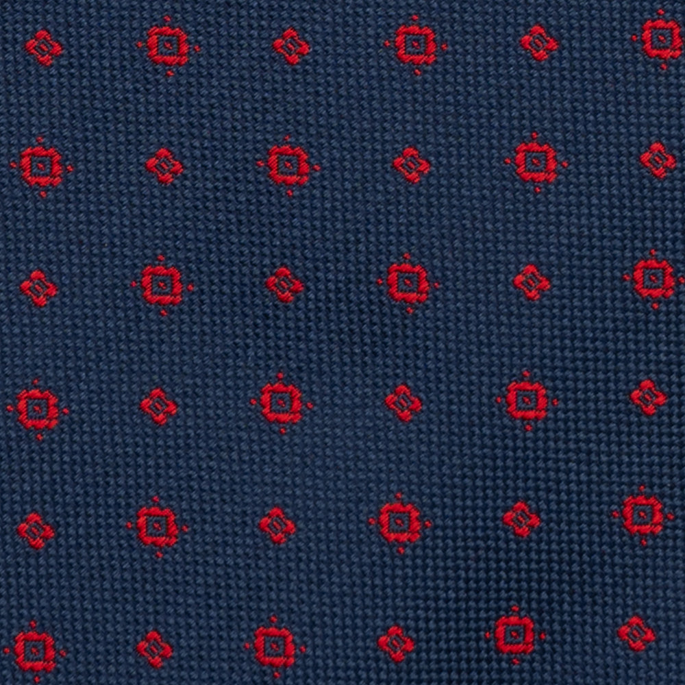 Cravatta 3 pieghe Jacquard, Micro Fantasia, Rosso JA24062026-1