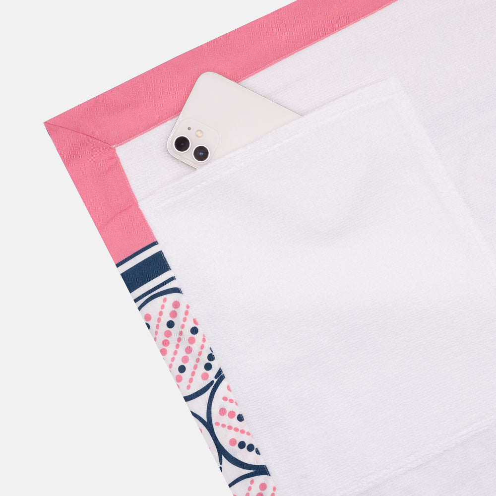 Telo Mare in Lino e Spugna | Fantasia Alassio | Rosa