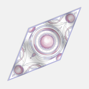 Rhombus Scarf in Pure Twill Silk | Akoya Pattern