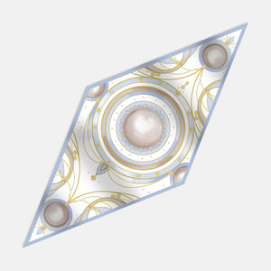Diamond Scarf in Pure Twill Silk | Akoya Pattern