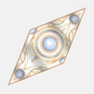Rhombus Scarf in Pure Twill Silk | Akoya Pattern