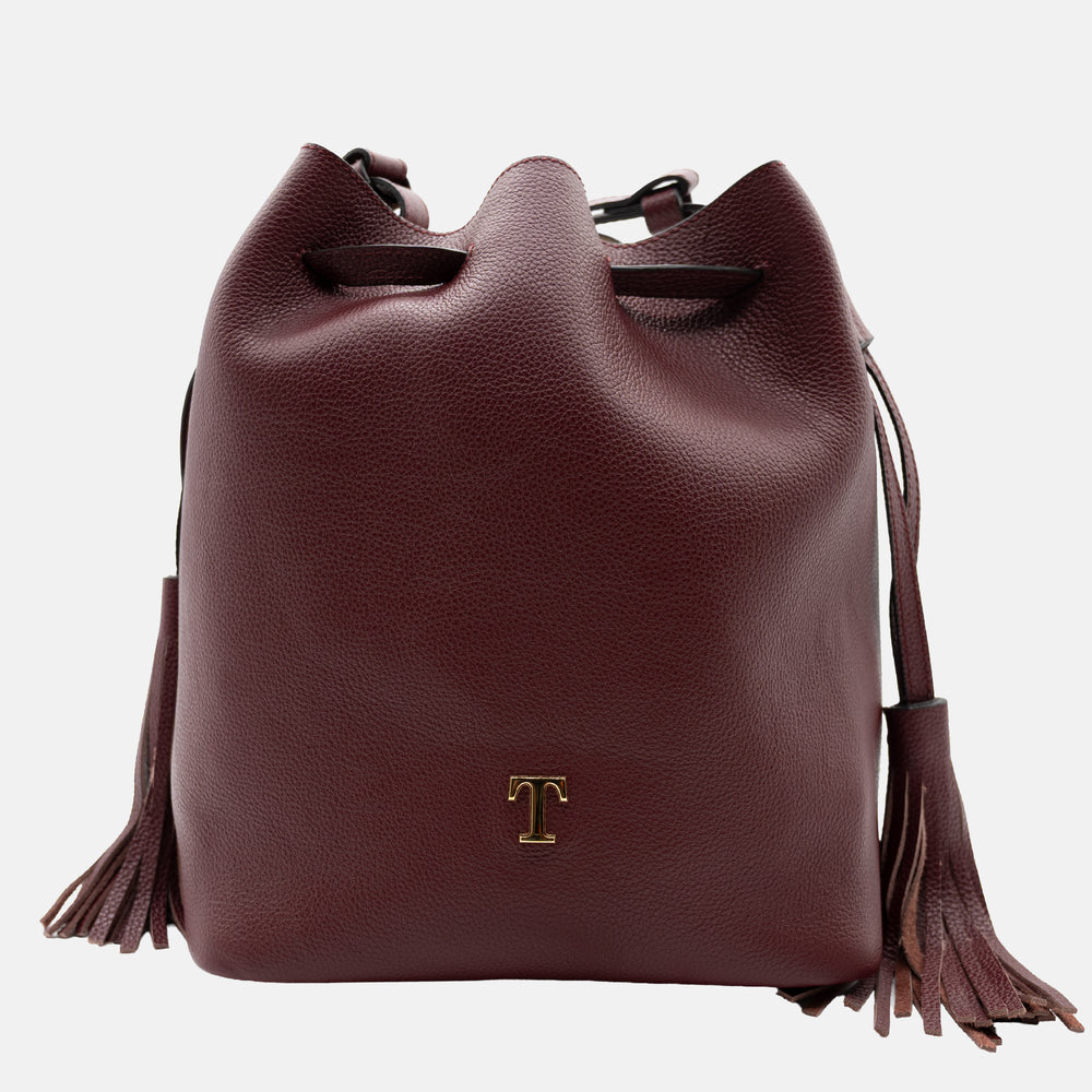 Alessandra Calf Leather Shoulder Bag | Everyday Style Icon | Bordeaux