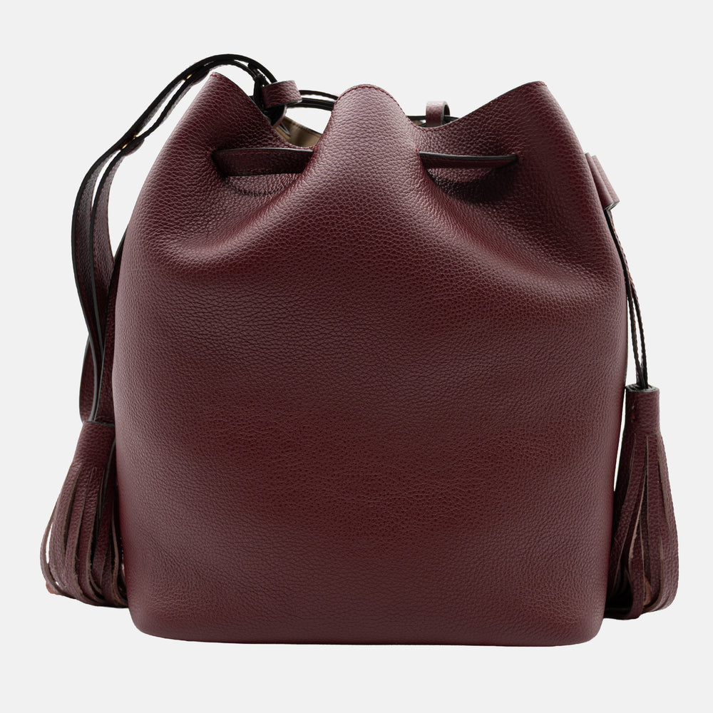 Alessandra Calf Leather Shoulder Bag | Everyday Style Icon | Bordeaux