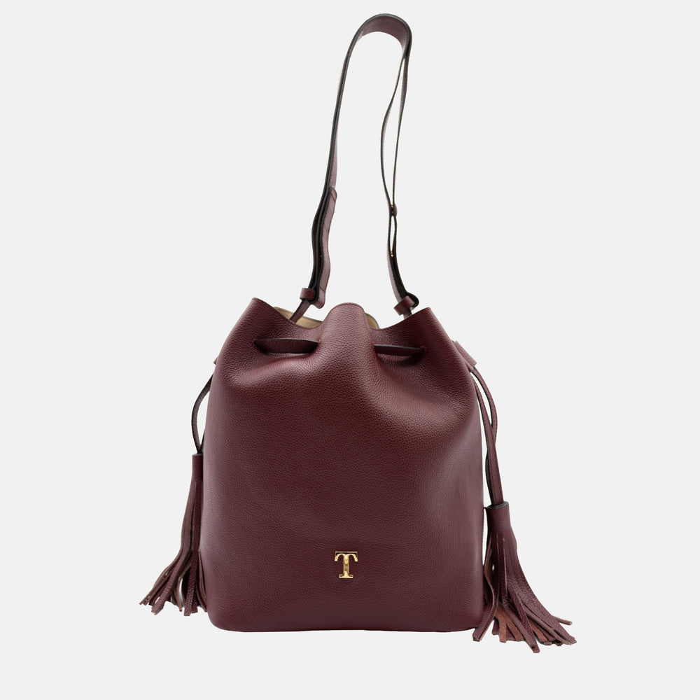 Alessandra Calf Leather Shoulder Bag | Everyday Style Icon | Bordeaux
