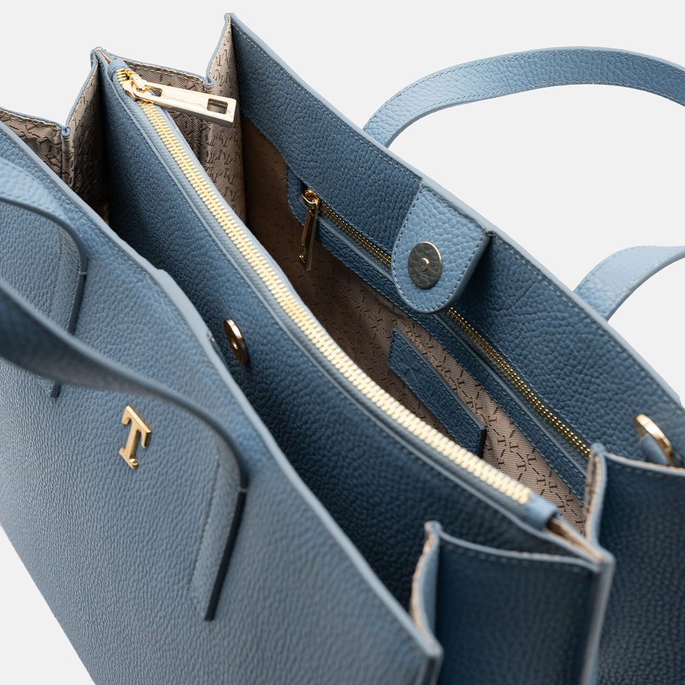 Borsa Shopper Talarico Rania di Giordania in pelle martellata