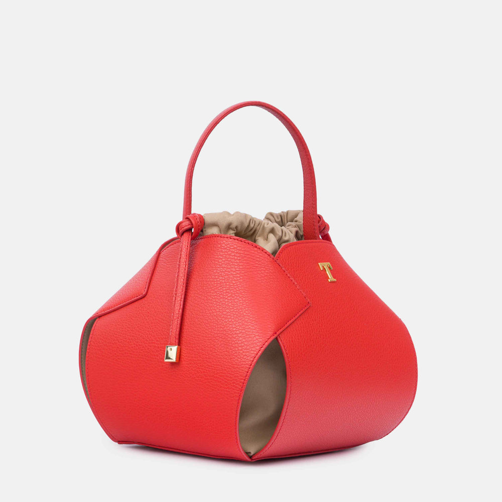 Borsa PomPon Talarico in pelle martellata