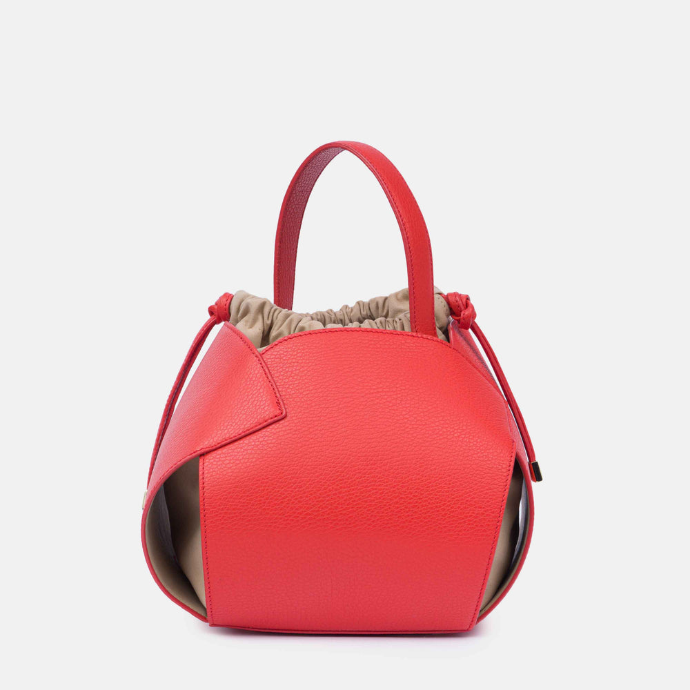 Borsa PomPon Talarico in pelle martellata