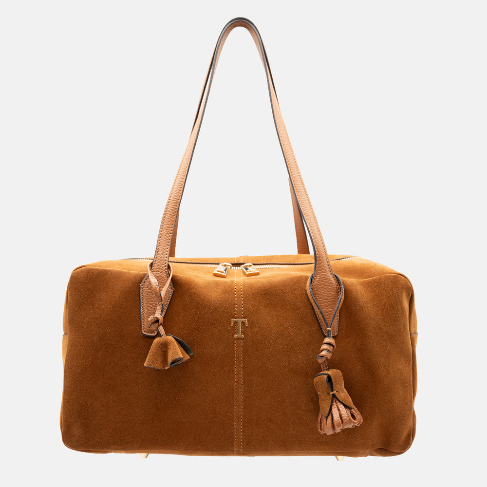 Borsa Bauletto Talarico in Camoscio Cuoio