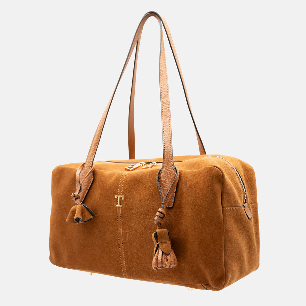 Borsa Bauletto Talarico in Camoscio Cuoio