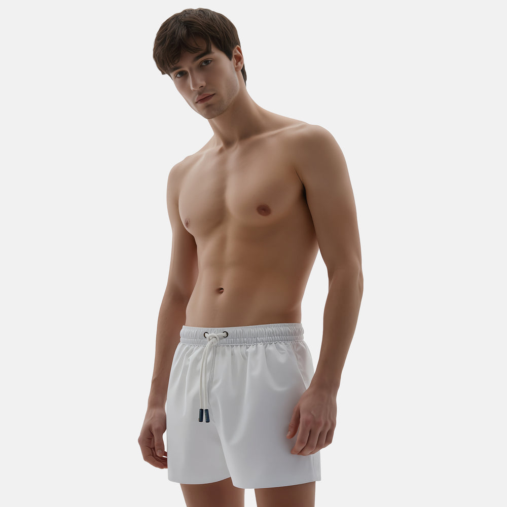 Versilia - Costume da bagno Uomo Elegante | Tinta Unita Bianco