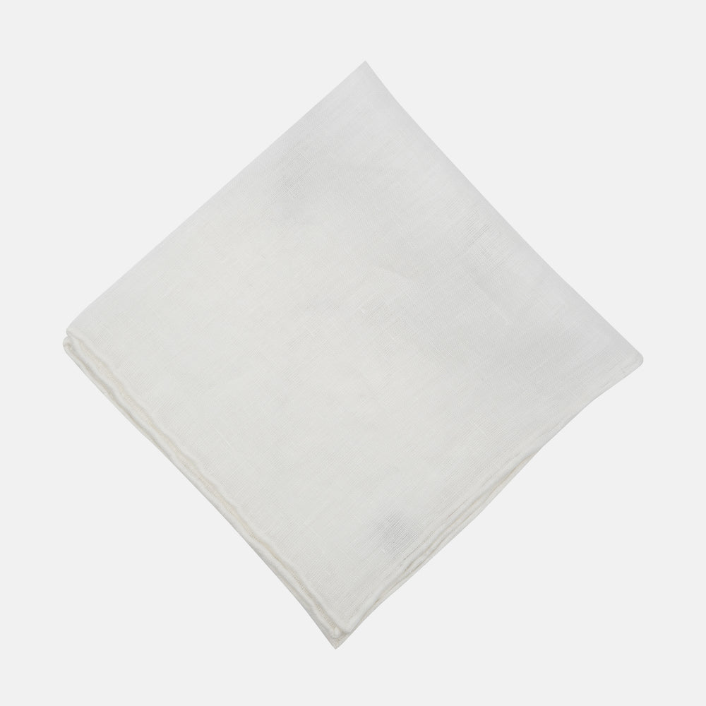 Pochette da Taschino Sartoriale in Puro Lino | Bianco