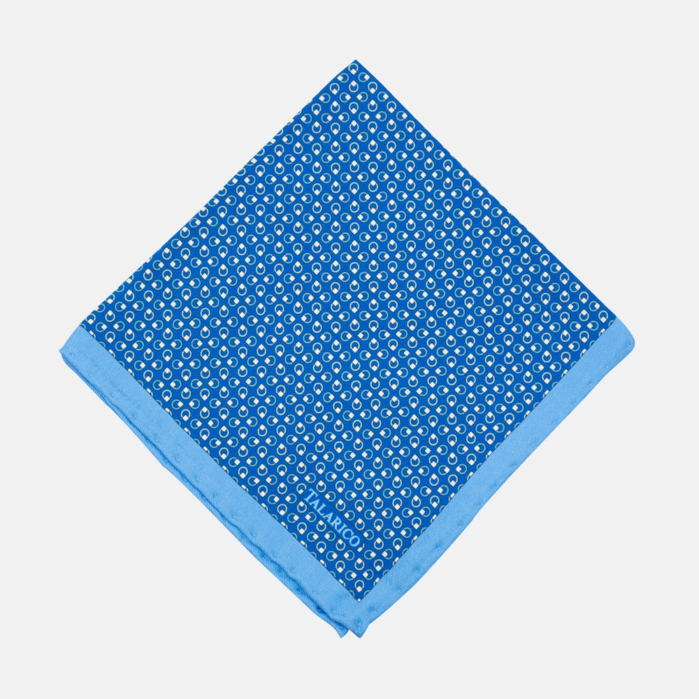 Pochette da Taschino in Pura Seta | Micro Fantasia, Azzurro Celeste - 37500