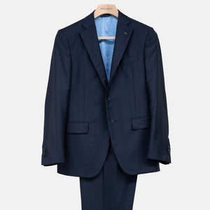Abito  Sartoriale Talarico  in Lana E. Zegna - Blu a Righe Tono su Tono