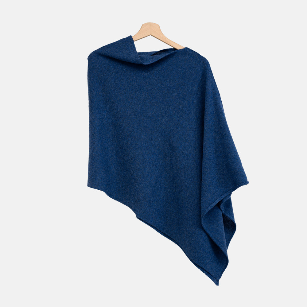 Mantella Asimmetrica in 100% Cashmere | Blu