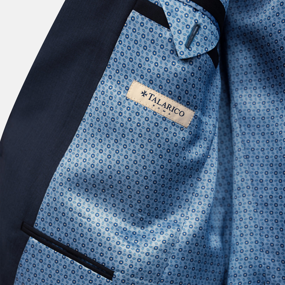 Abito  Sartoriale Talarico  in Lana E. Zegna - Blu a Righe Tono su Tono