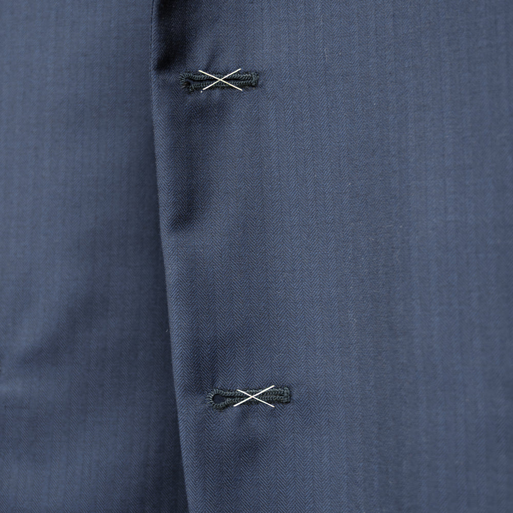 Abito  Sartoriale Talarico  in Lana E. Zegna - Blu a Righe Tono su Tono
