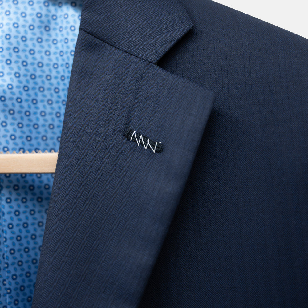 Abito  Sartoriale Talarico  in Lana E. Zegna - Blu a Righe Tono su Tono