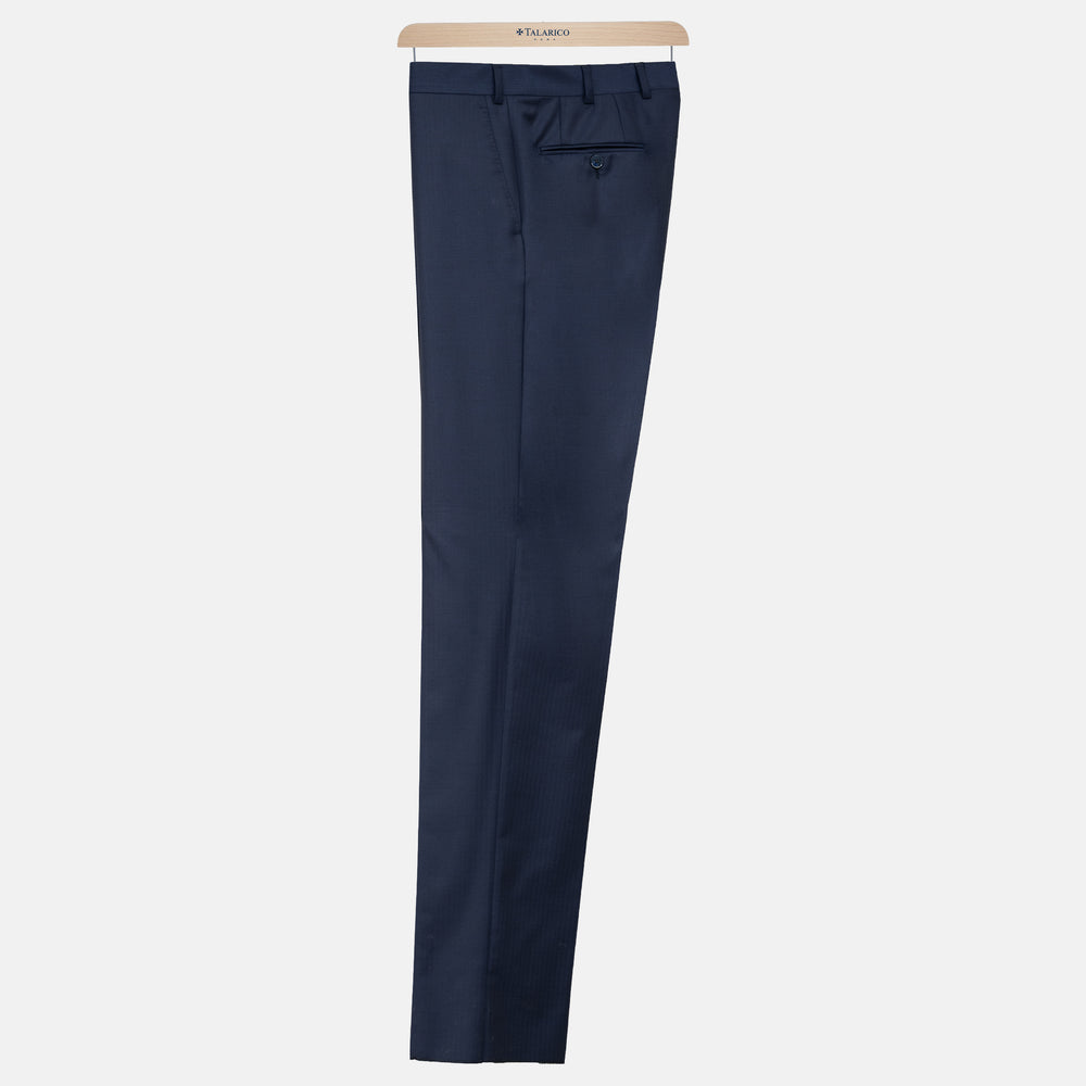 Abito  Sartoriale Talarico  in Lana E. Zegna - Blu a Righe Tono su Tono