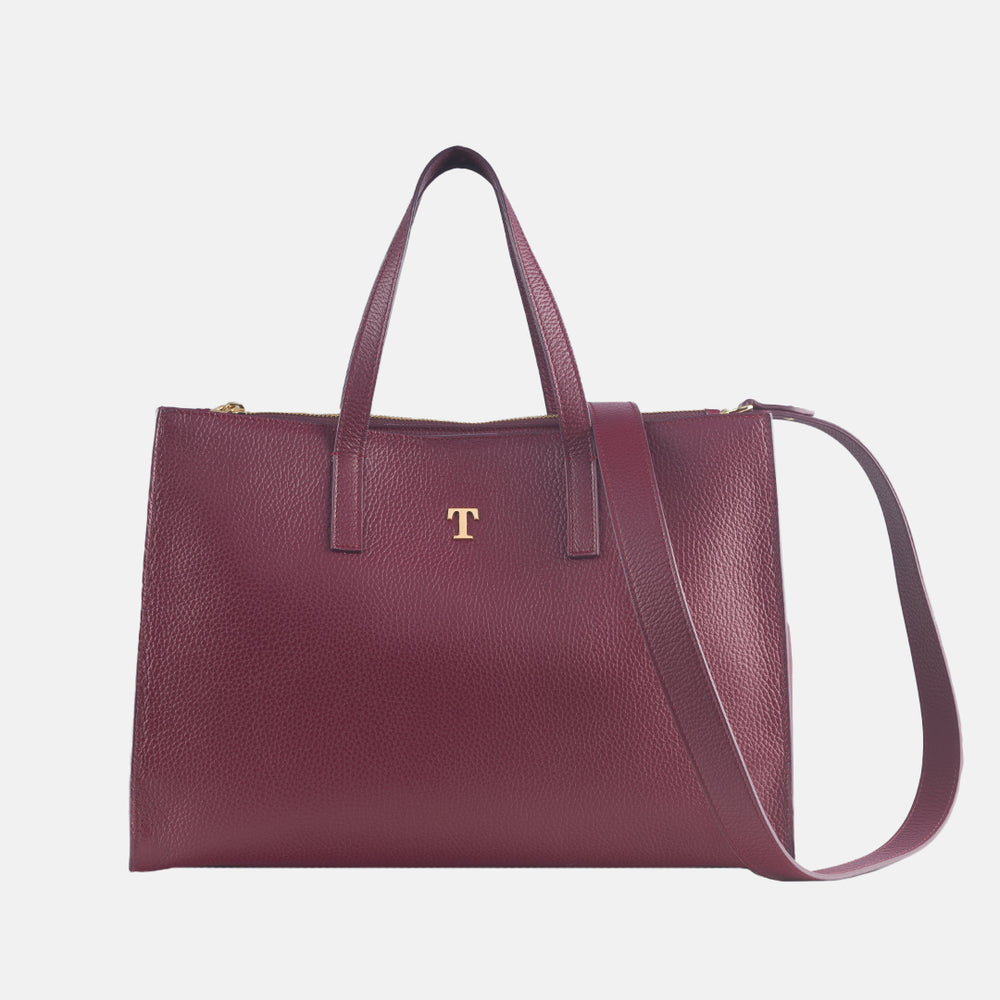 Talarico Shopper Bag Rania of Jordan in Hammered Leather