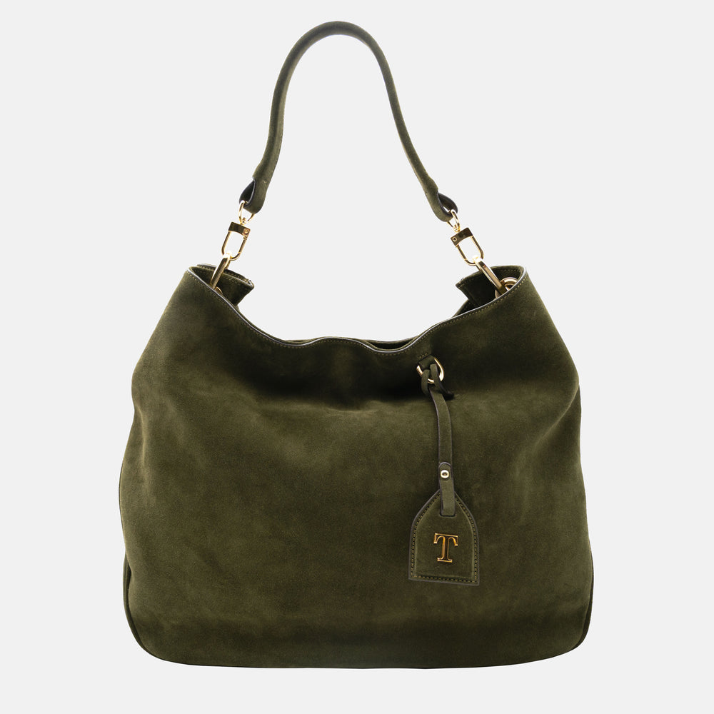 Charme Talarico Bag in Green Suede