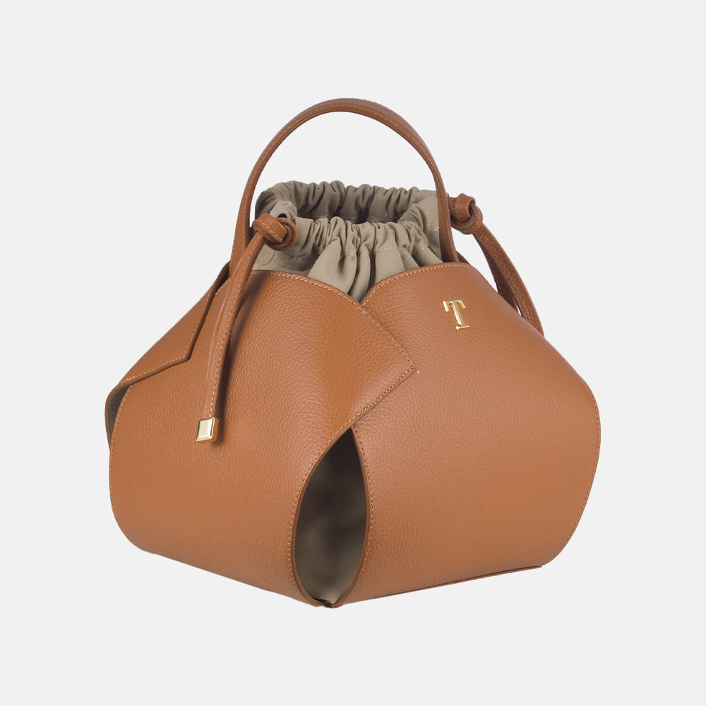 Talarico PomPon Bag in Hammered Leather