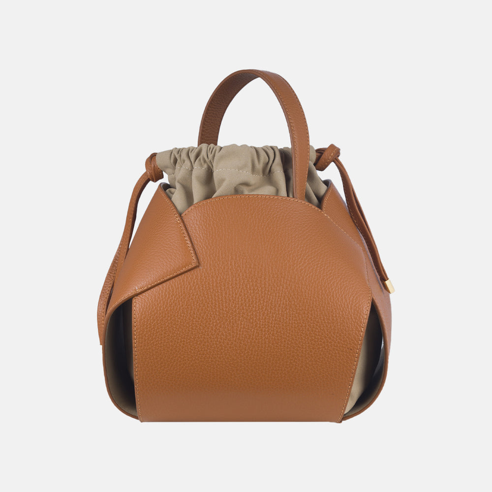 Talarico PomPon Bag in Hammered Leather