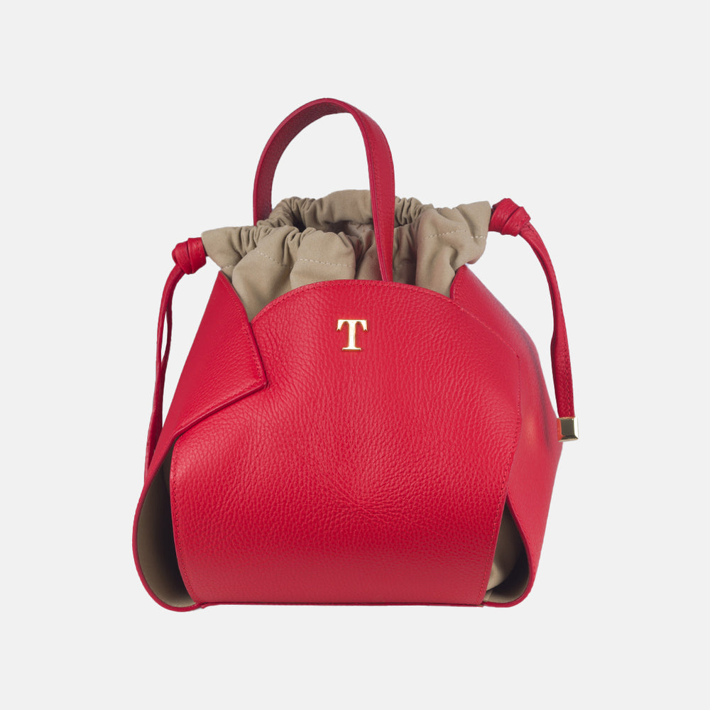 Talarico PomPon Bag in Hammered Leather