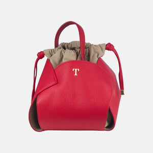 Borsa PomPon Talarico in pelle martellata