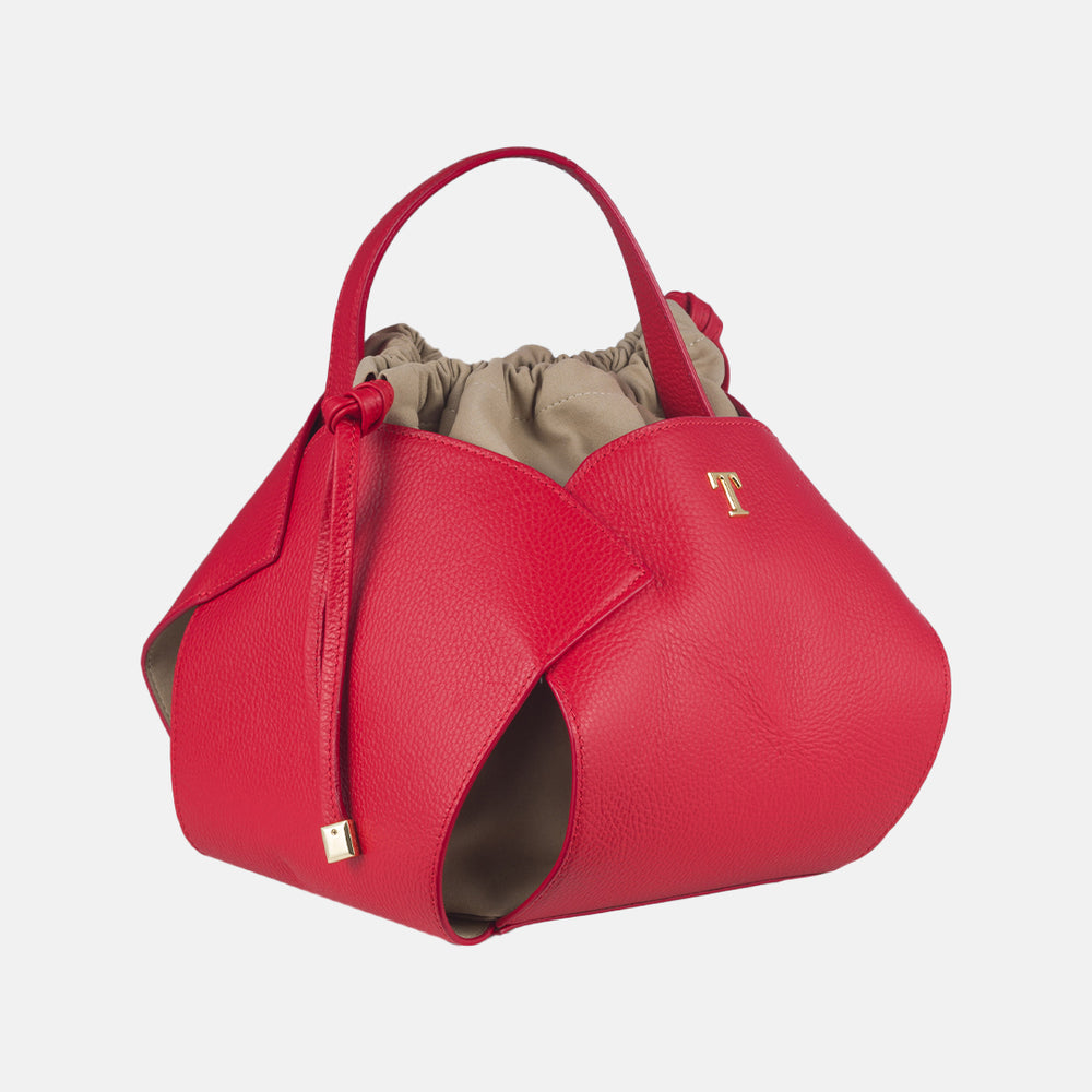 Talarico PomPon Bag in Hammered Leather