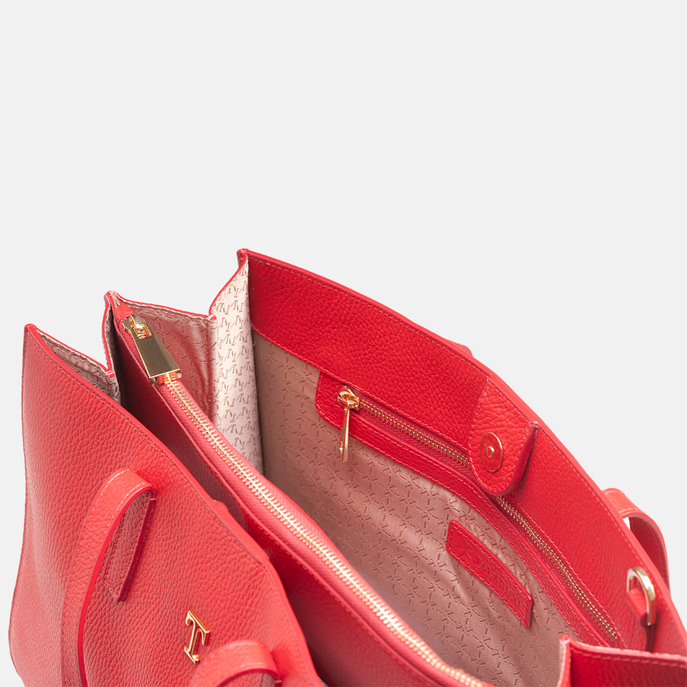 Talarico Shopper Bag Rania of Jordan in Hammered Leather