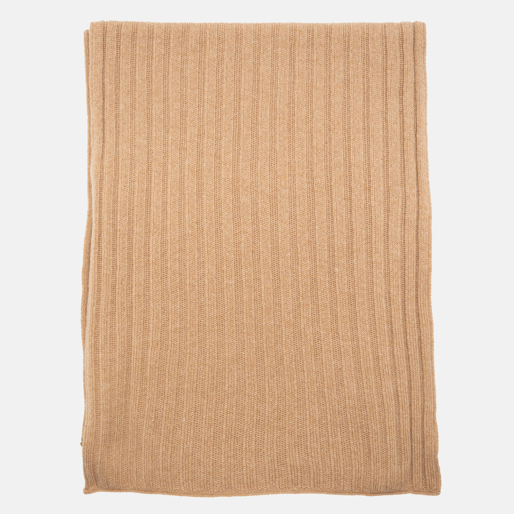 Sciarpa a Coste in 100% Cashmere | Cammello - 105